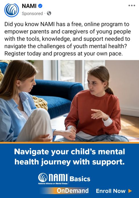NAMI Basics OnDemand: Online Education Program for Parents, Caregivers, and Other Family Members